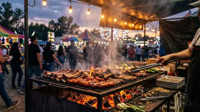 Stand de parrilla al aire libre